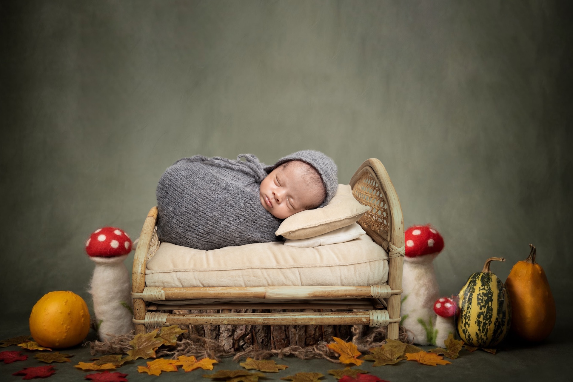 Luxury fine-art newborn photography wrap by Pawan Shrestha